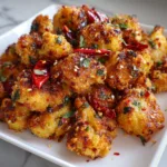 Crispy Korean Chili Garlic Cauliflower Nuggets